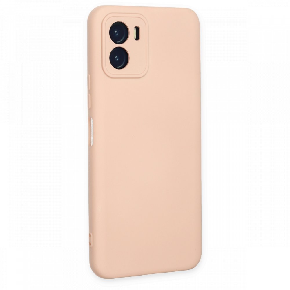  Vivo Y15S Kılıf Nano içi Kadife Silikon - Pudra