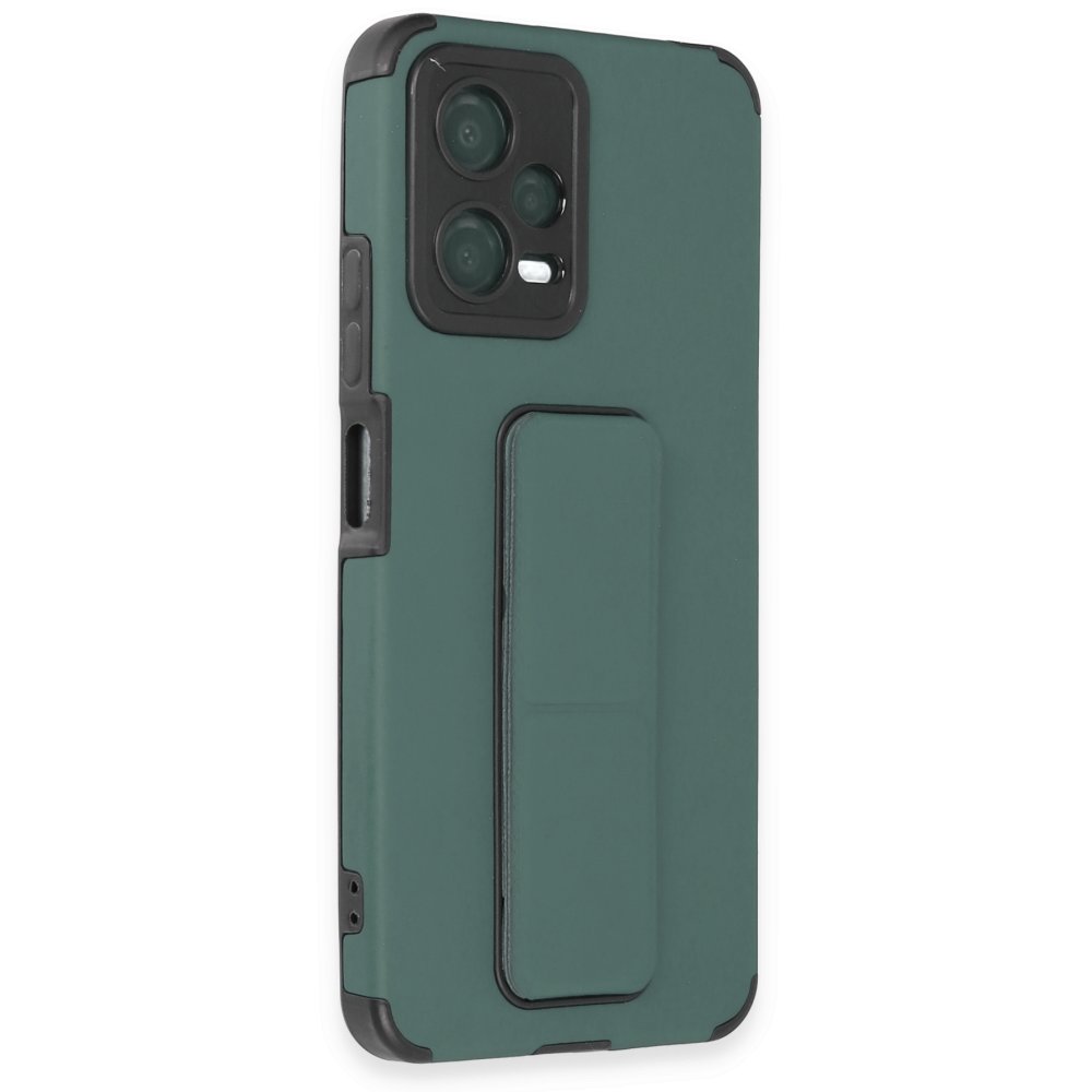 Xiaomi Poco X5 5G Kılıf Mega Standlı Silikon - Yeşil Xiaomi Poco X5 5G Kılıf Mega Standlı Silikon - Yeşil