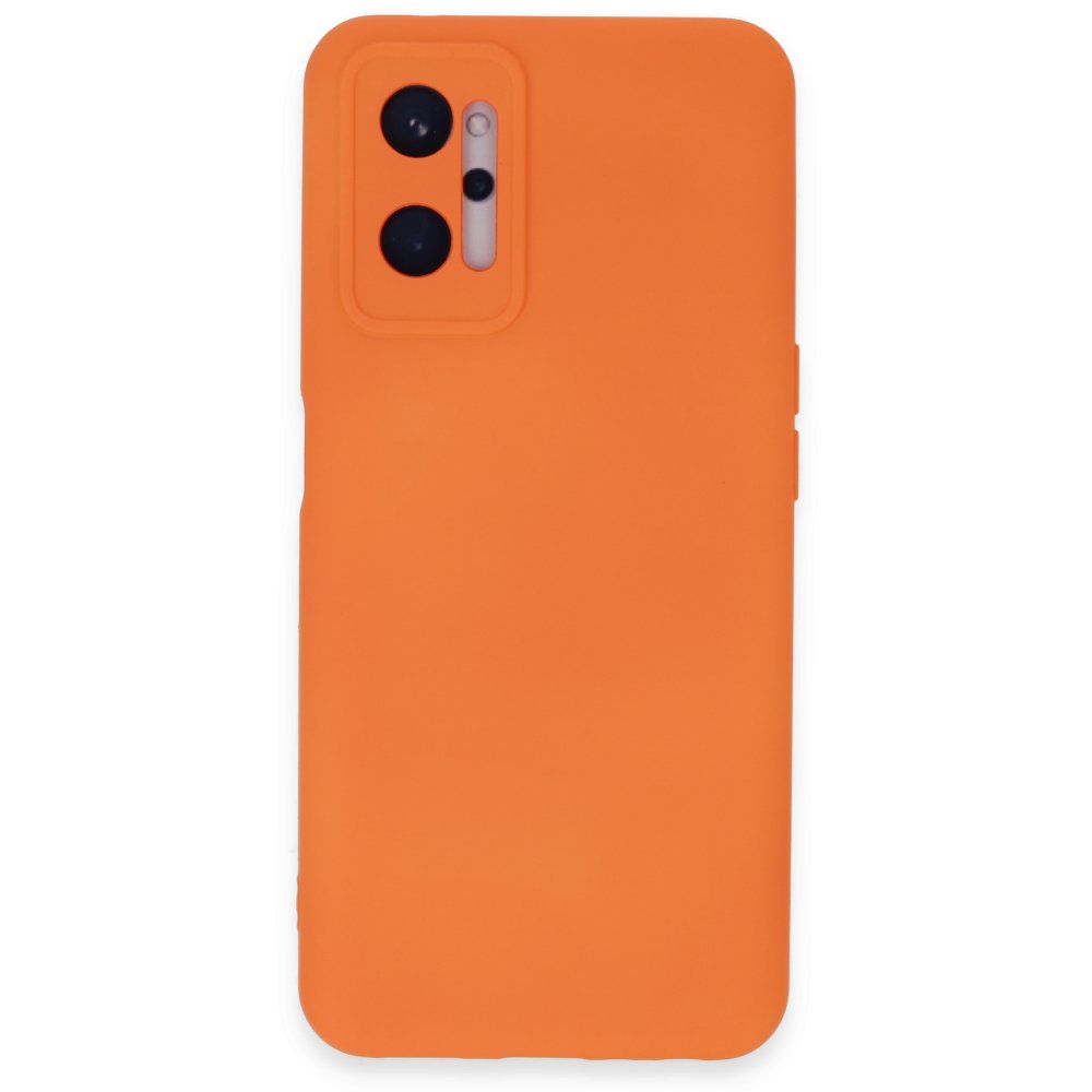  Realme 9i 4G Kılıf Nano içi Kadife Silikon - Turuncu