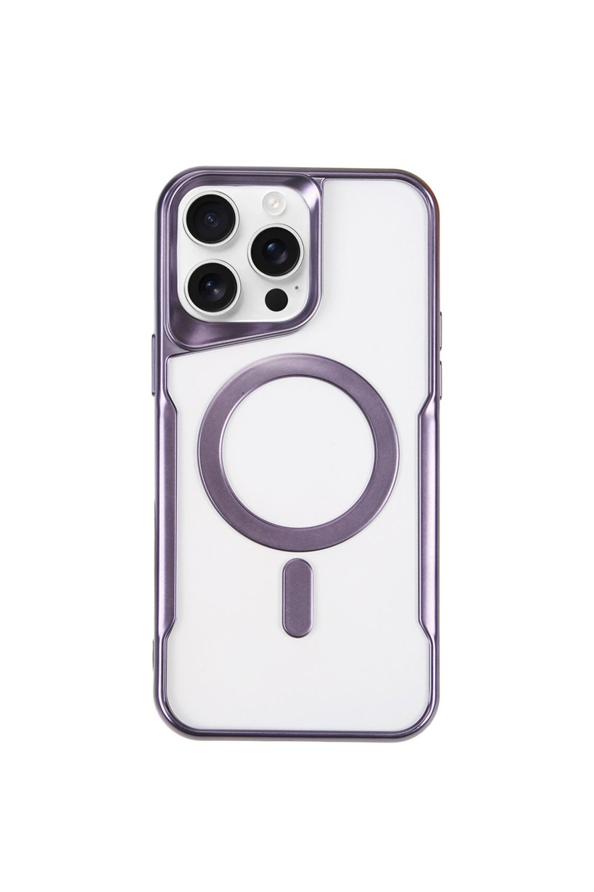 iPhone 15 Pro Kılıf Boyi Magsafe Silikon Kapak - Derin Mor iPhone 15 Pro Kılıf Boyi Magsafe Silikon Kapak - Derin Mor