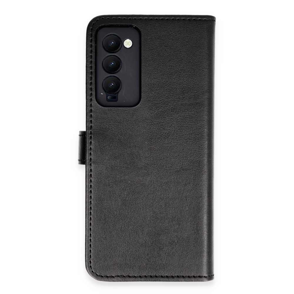  Tecno Camon 18P Kılıf Trend S Plus Kapaklı Kılıf - Siyah