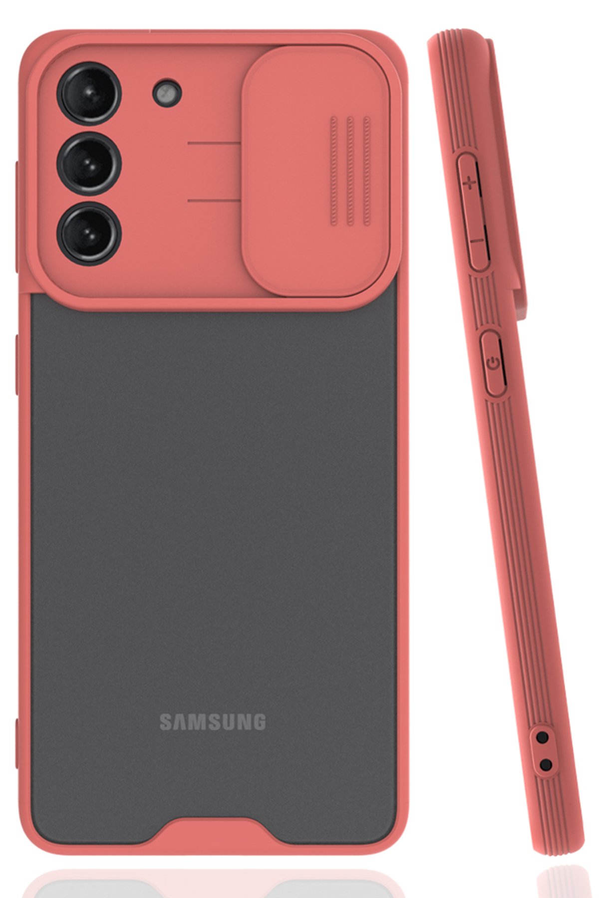  Samsung Galaxy S21 Plus Kılıf Platin Kamera Koruma Silikon - Pembe