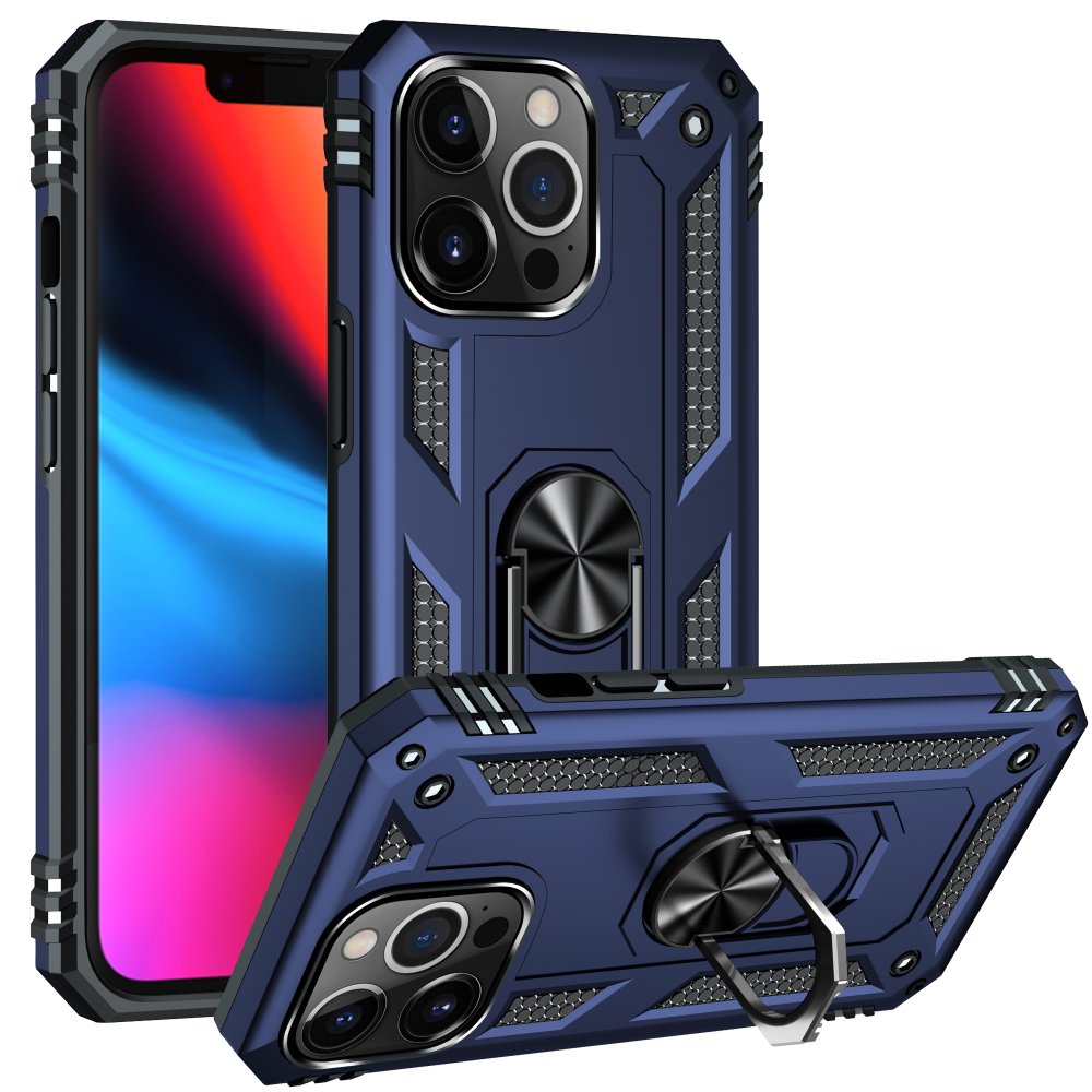 iPhone 13 Pro Max Kılıf Sofya Yüzüklü Silikon Kapak - Lacivert iPhone 13 Pro Max Kılıf Sofya Yüzüklü Silikon Kapak - Lacivert