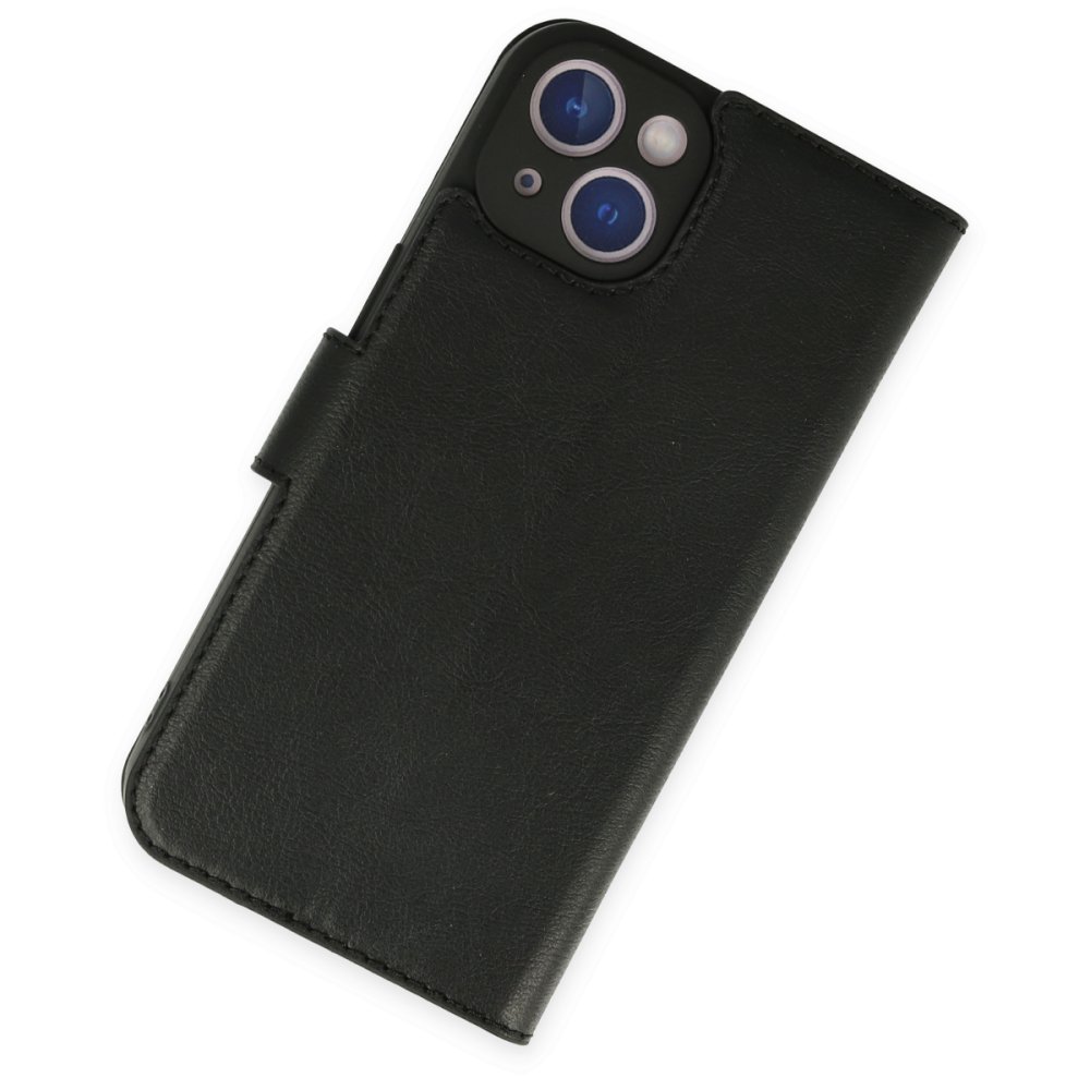  iPhone 14 Plus Kılıf Trend S Plus Kapaklı Kılıf - Siyah