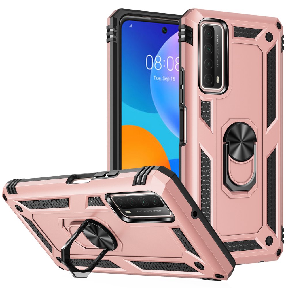 Huawei P Smart 2021 Kılıf Sofya Yüzüklü Silikon Kapak - Rose  Huawei P Smart 2021 Kılıf Sofya Yüzüklü Silikon Kapak - Rose