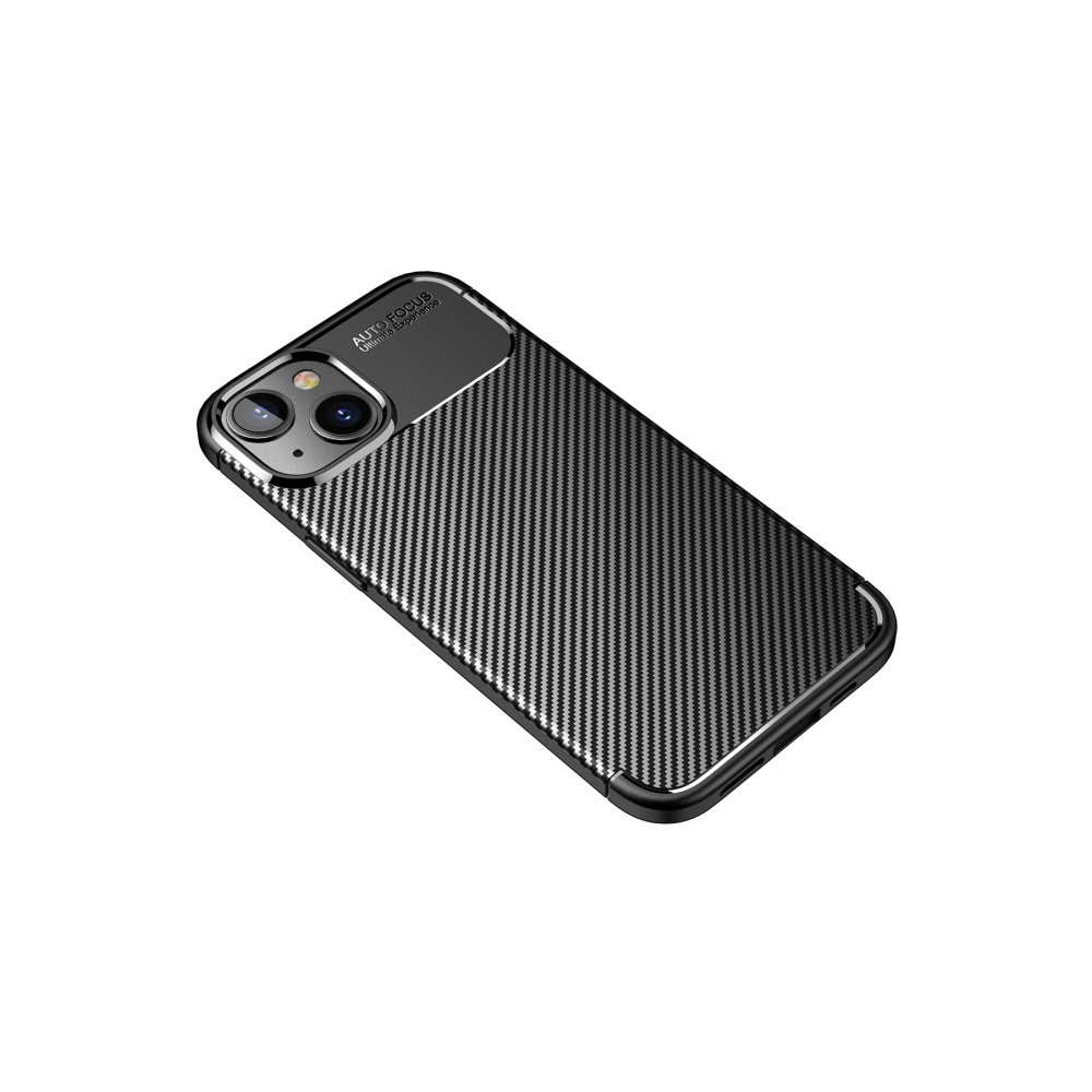 iPhone 14 Plus Kılıf Auto Focus Karbon Kapak - Siyah  iPhone 14 Plus Kılıf Auto Focus Karbon Kapak - Siyah