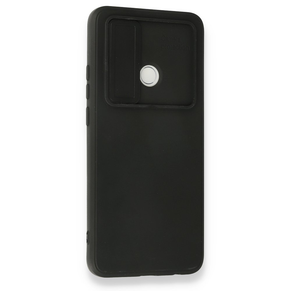 Oppo A15 Kılıf Color Lens Silikon - Siyah Oppo A15 Kılıf Color Lens Silikon - Siyah