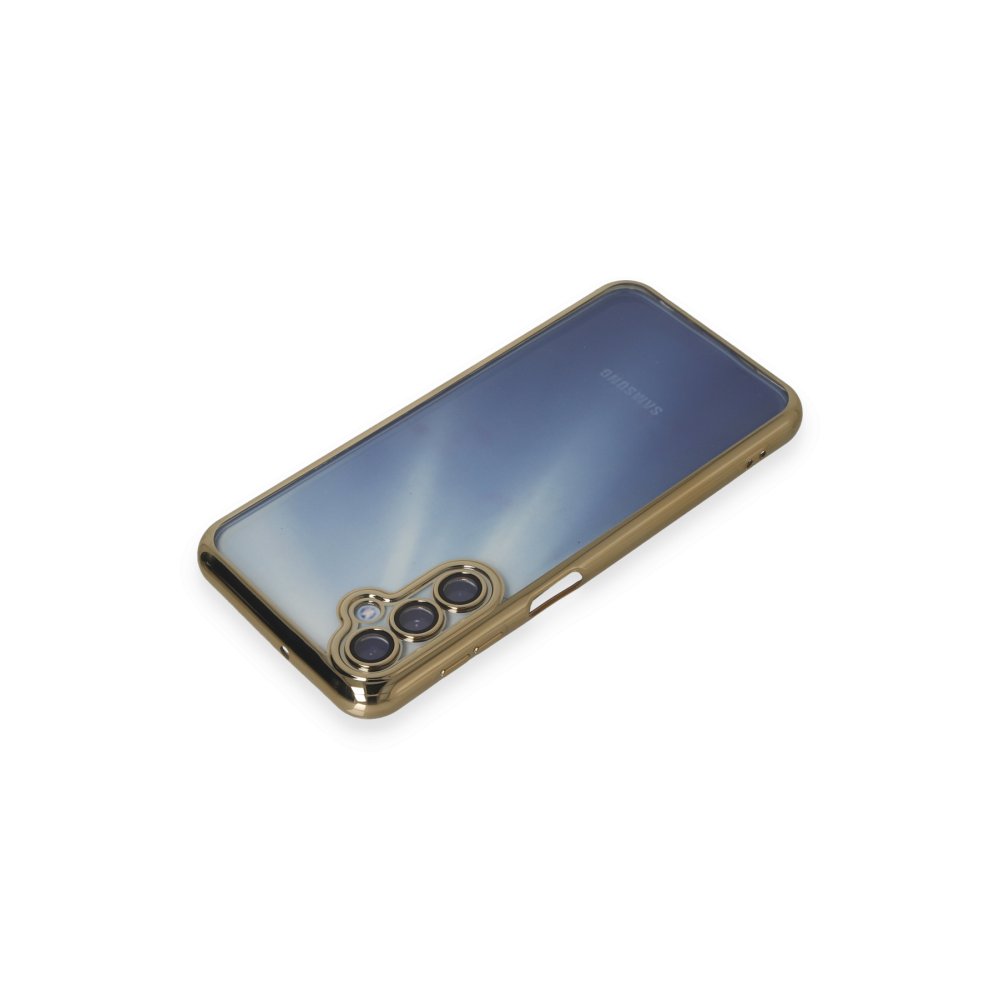 Samsung Galaxy A25 5G Kılıf Razer Lensli Silikon - Gold Samsung Galaxy A25 5G Kılıf Razer Lensli Silikon - Gold