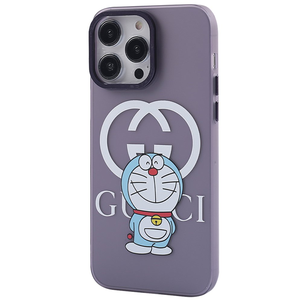  iPhone 14 Pro Kılıf Prada Desenli Kapak - Prada Mor - 3