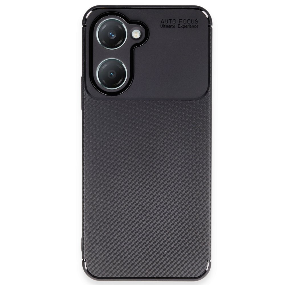 Vivo Y18 Kılıf Auto Focus Karbon Kapak - Siyah Vivo Y18 Kılıf Auto Focus Karbon Kapak - Siyah