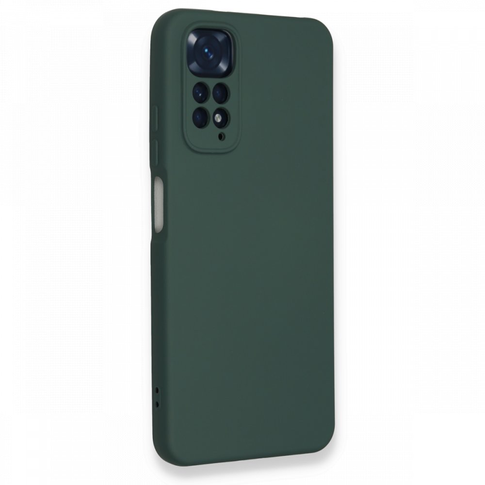 Redmi Note 11S Kılıf Nano içi Kadife Silikon - Koyu Yeşil Redmi Note 11S Kılıf Nano içi Kadife Silikon - Koyu Yeşil