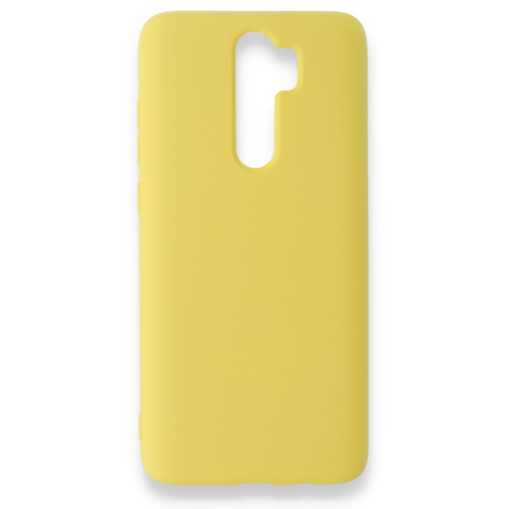 Redmi Note 8 Pro Kılıf Nano içi Kadife Silikon - Sarı