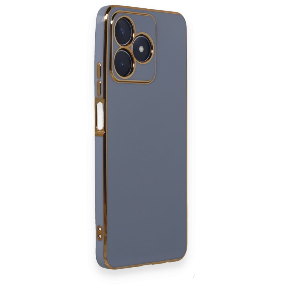 Realme C53 Kılıf Volet Silikon - Mavi Realme C53 Kılıf Volet Silikon - Mavi