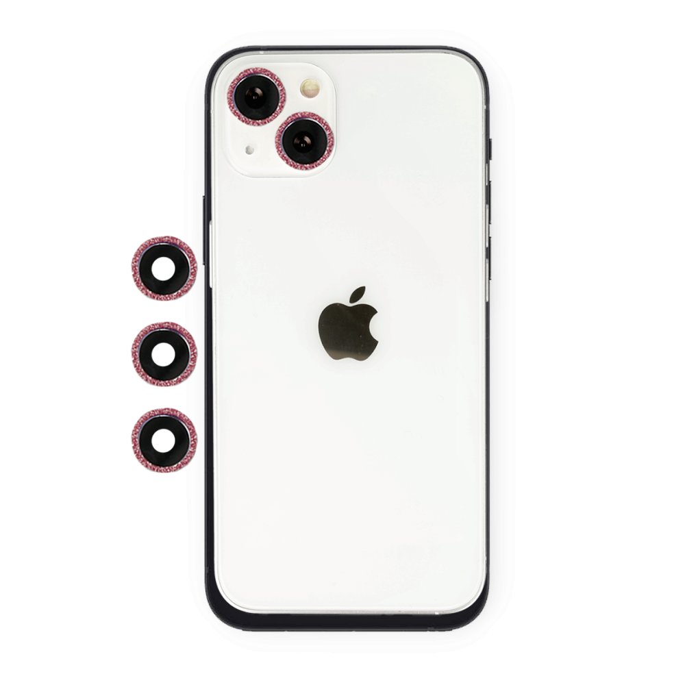 iPhone 14 Plus Shine Kamera Lens - Pembe iPhone 14 Plus Shine Kamera Lens - Pembe