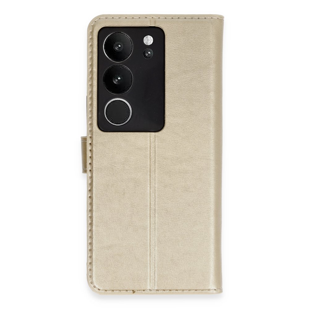 Vivo V29 5G Kılıf Trend S Plus Kapaklı Kılıf - Gold Vivo V29 5G Kılıf Trend S Plus Kapaklı Kılıf - Gold
