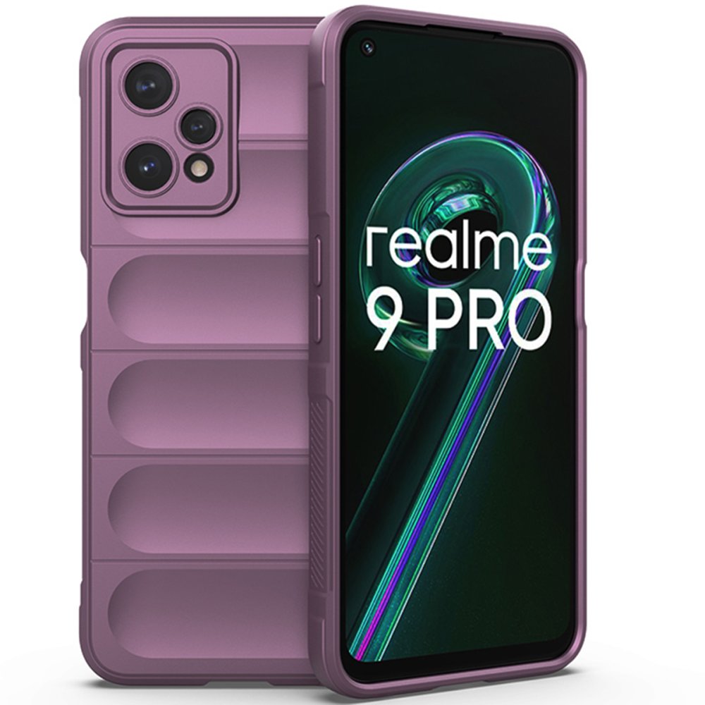 Realme 9 Pro 5G Kılıf Optimum Silikon - Mor  Realme 9 Pro 5G Kılıf Optimum Silikon - Mor