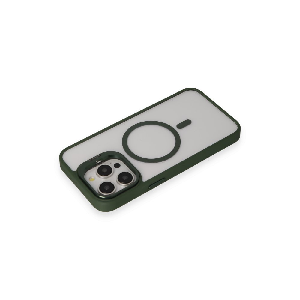 Joko iPhone 14 Pro Kılıf Roblox Lens Magsafe Standlı Kapak - Koyu Yeşil