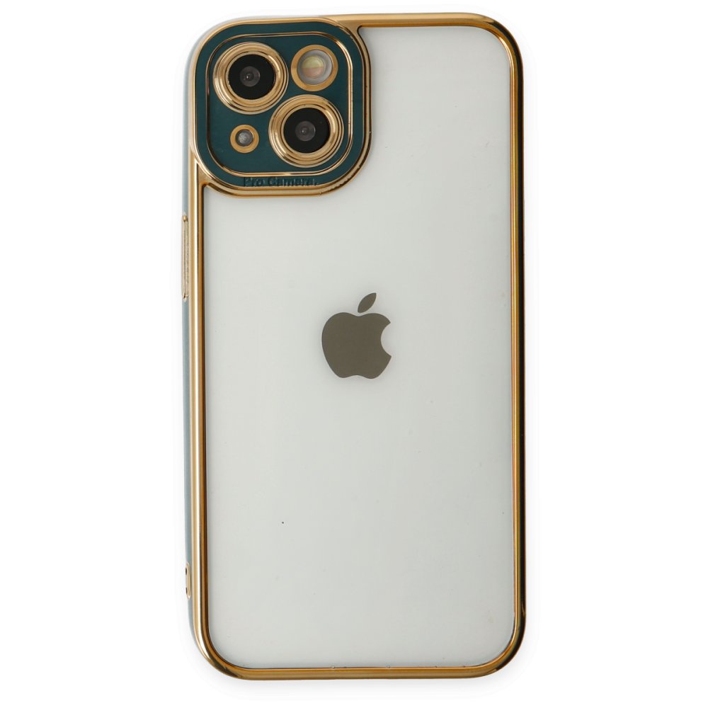  iPhone 14 Plus Kılıf Liva Lens Silikon - Yeşil