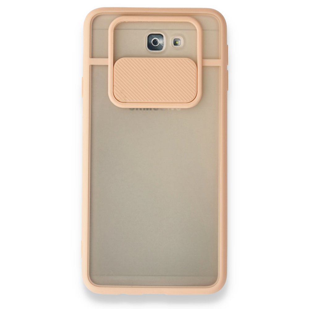  Samsung Galaxy J7 Prime Kılıf Palm Buzlu Kamera Sürgülü Silikon - Pembe