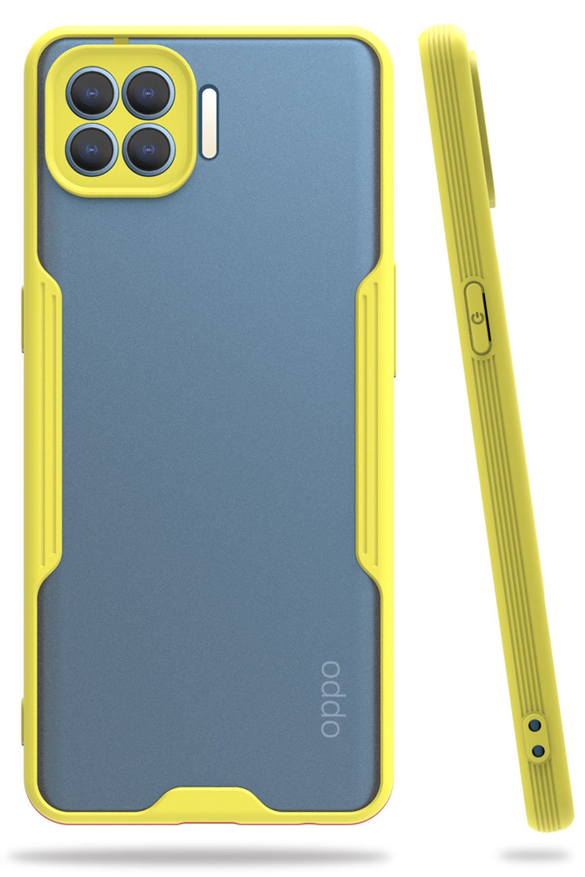 Oppo Reno 4 Lite Kılıf Platin Silikon - Sarı Oppo Reno 4 Lite Kılıf Platin Silikon - Sarı