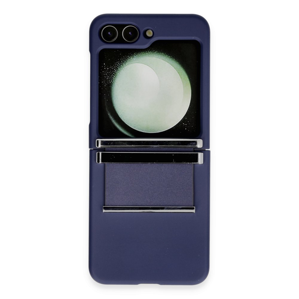 Samsung Galaxy Z Flip 5 Kılıf Belt Flip Kapak - Lacivert