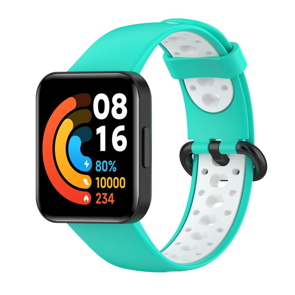 Redmi Watch 2 Spor Delikli Kordon - Turkuaz-Beyaz