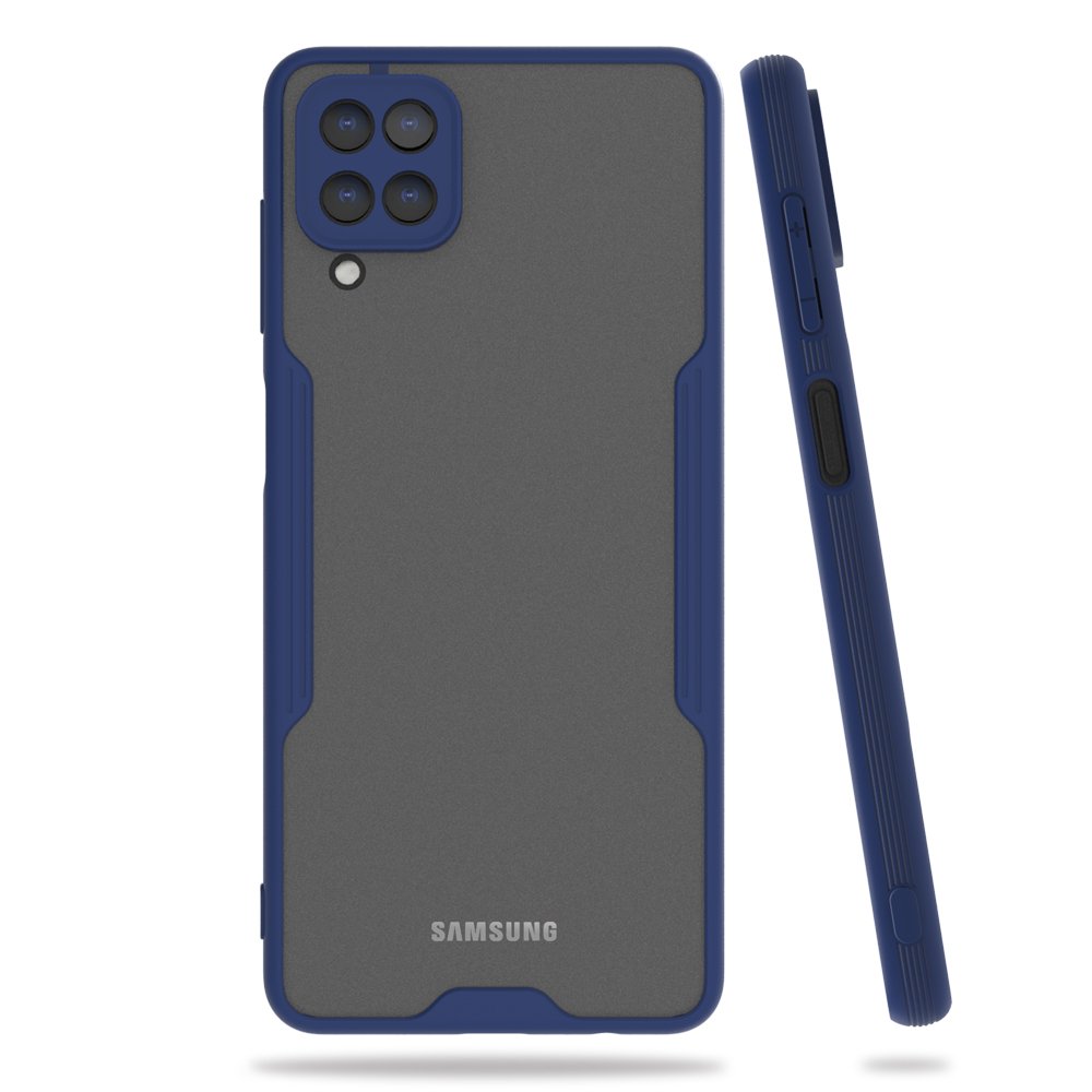  Samsung Galaxy A22 Kılıf Platin Silikon - Lacivert