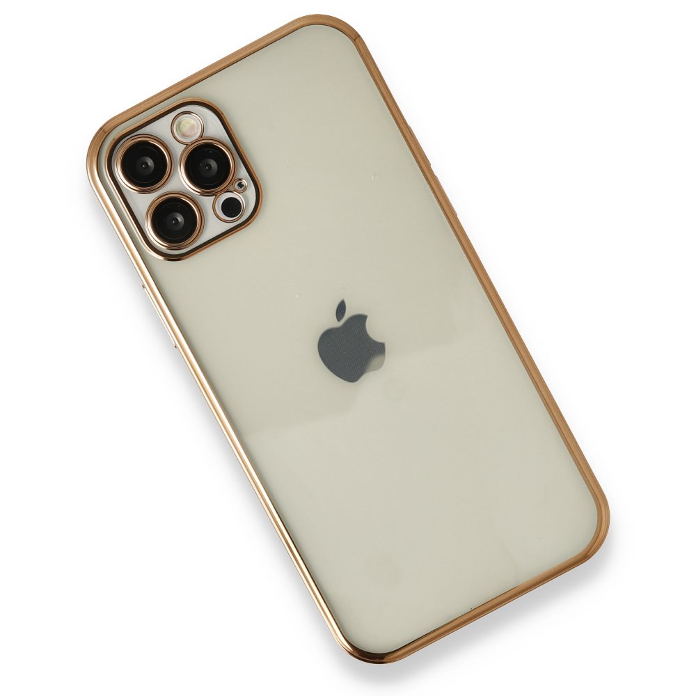  iPhone 12 Pro Max Kılıf Razer Lensli Silikon - Gold