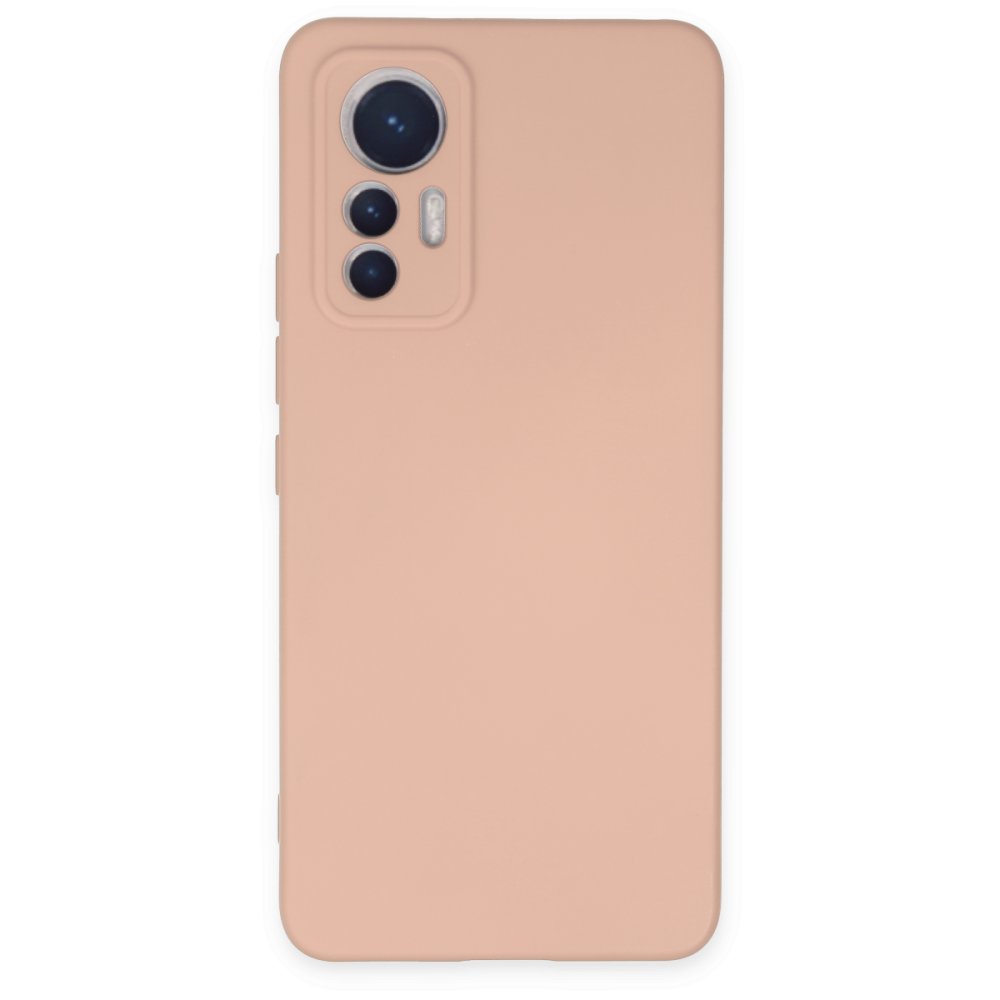 Xiaomi Mi 12 Lite Kılıf Nano içi Kadife Silikon - Pudra