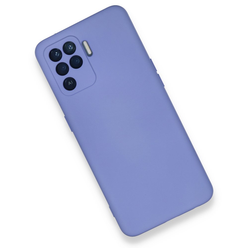  Oppo Reno 5 Lite Kılıf Nano içi Kadife Silikon - Lila
