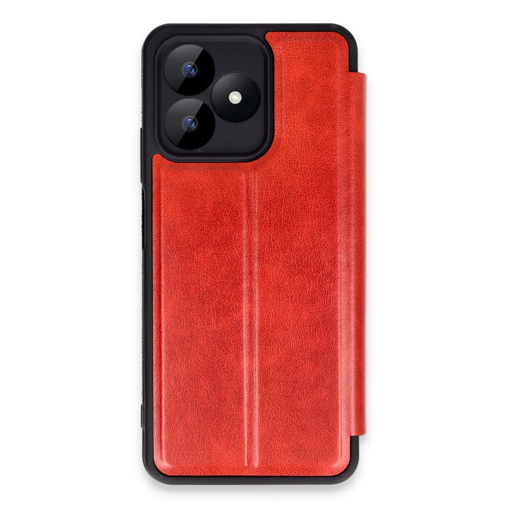  Realme Note 50 4G Kılıf Flip Cover - Kırmızı