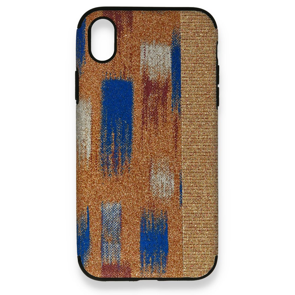  iPhone XR Kılıf Ottoman Simli Silikon - Gold