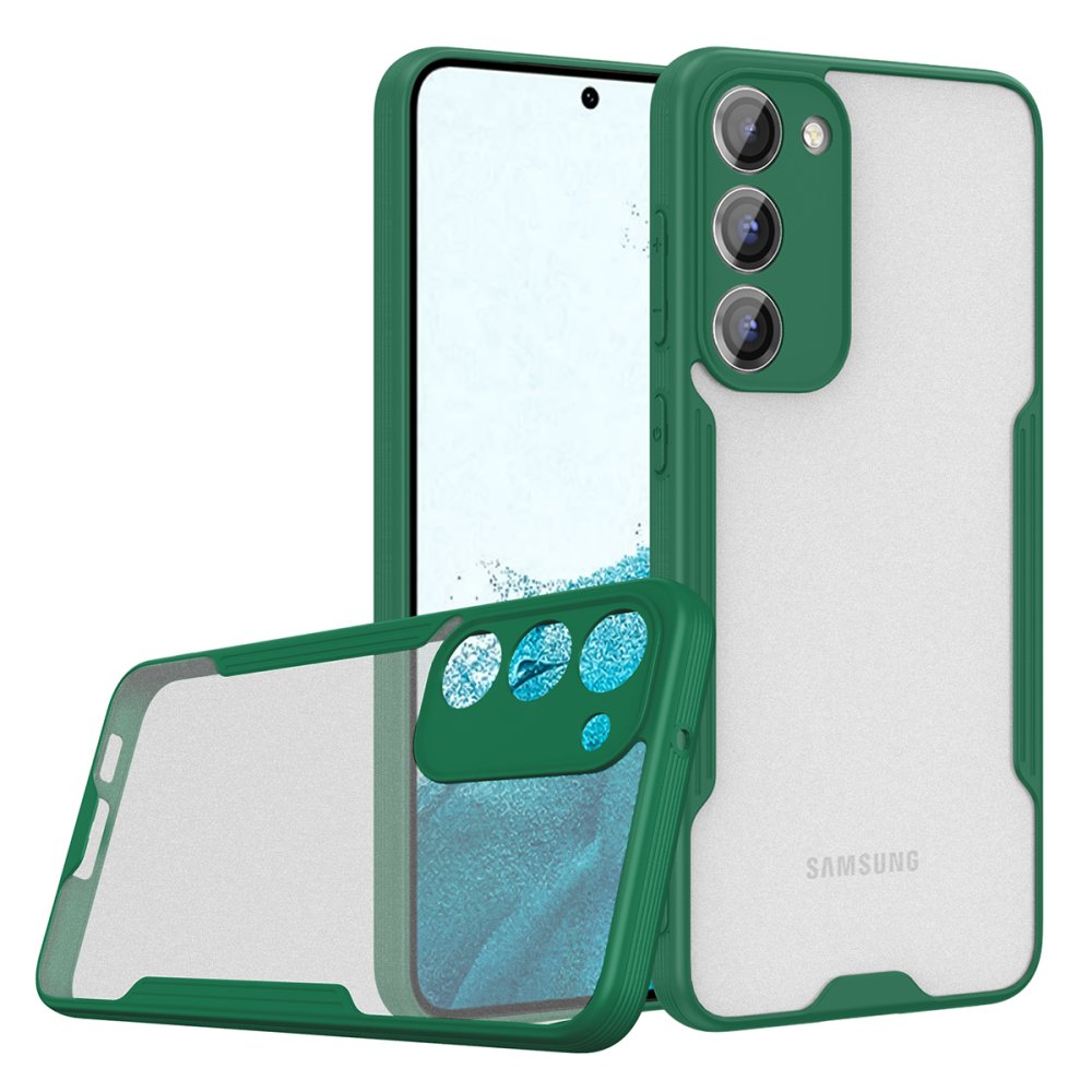  Samsung Galaxy S23 Plus Kılıf Platin Silikon - Yeşil