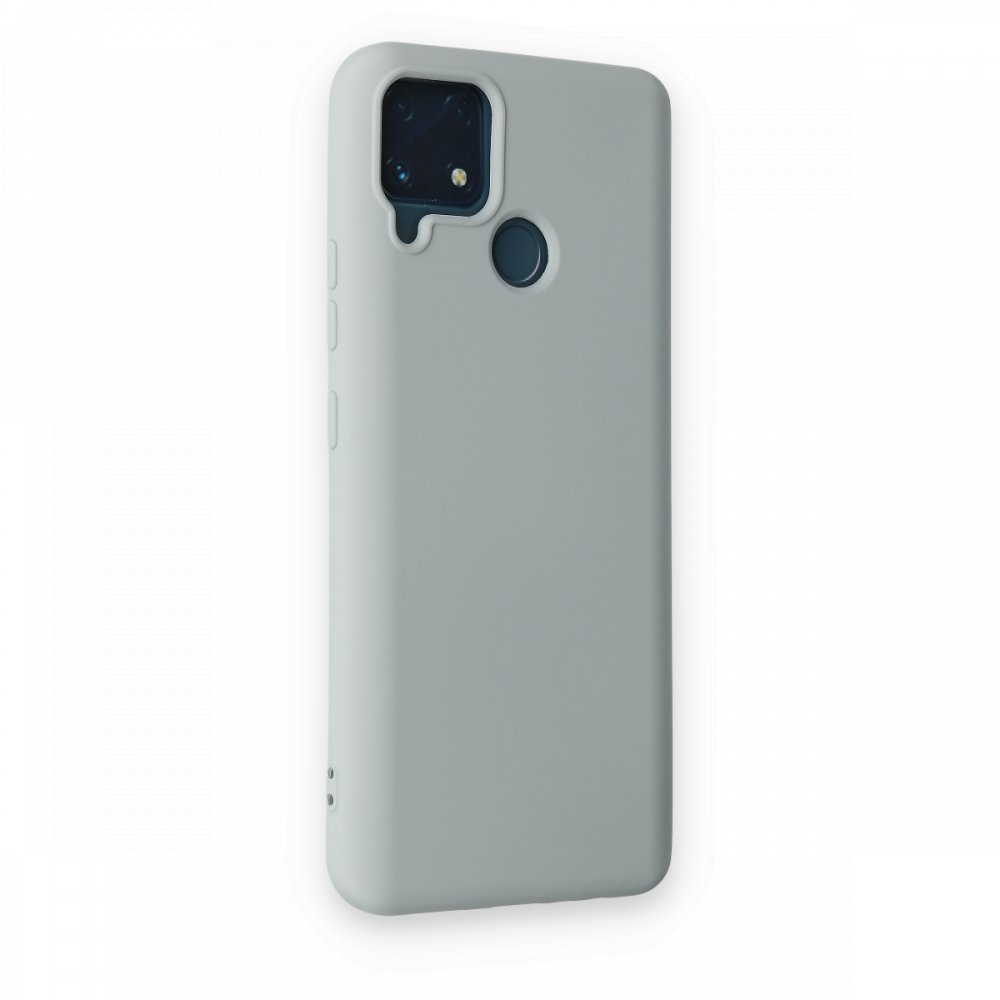  Realme C25s Kılıf Nano içi Kadife Silikon - Buz Mavisi