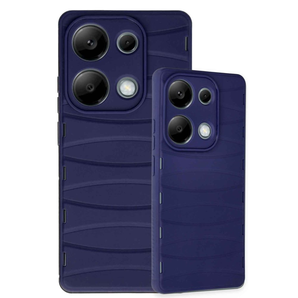 Redmi Note 13 Pro 4G Kılıf Bibercas Silikon Kapak - Lacivert