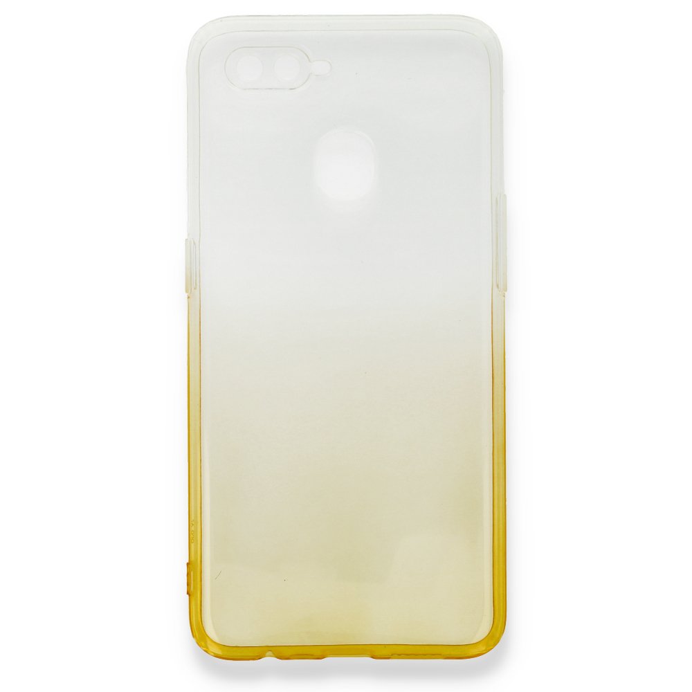  Oppo A12 Kılıf Lüx Çift Renkli Silikon - Sarı