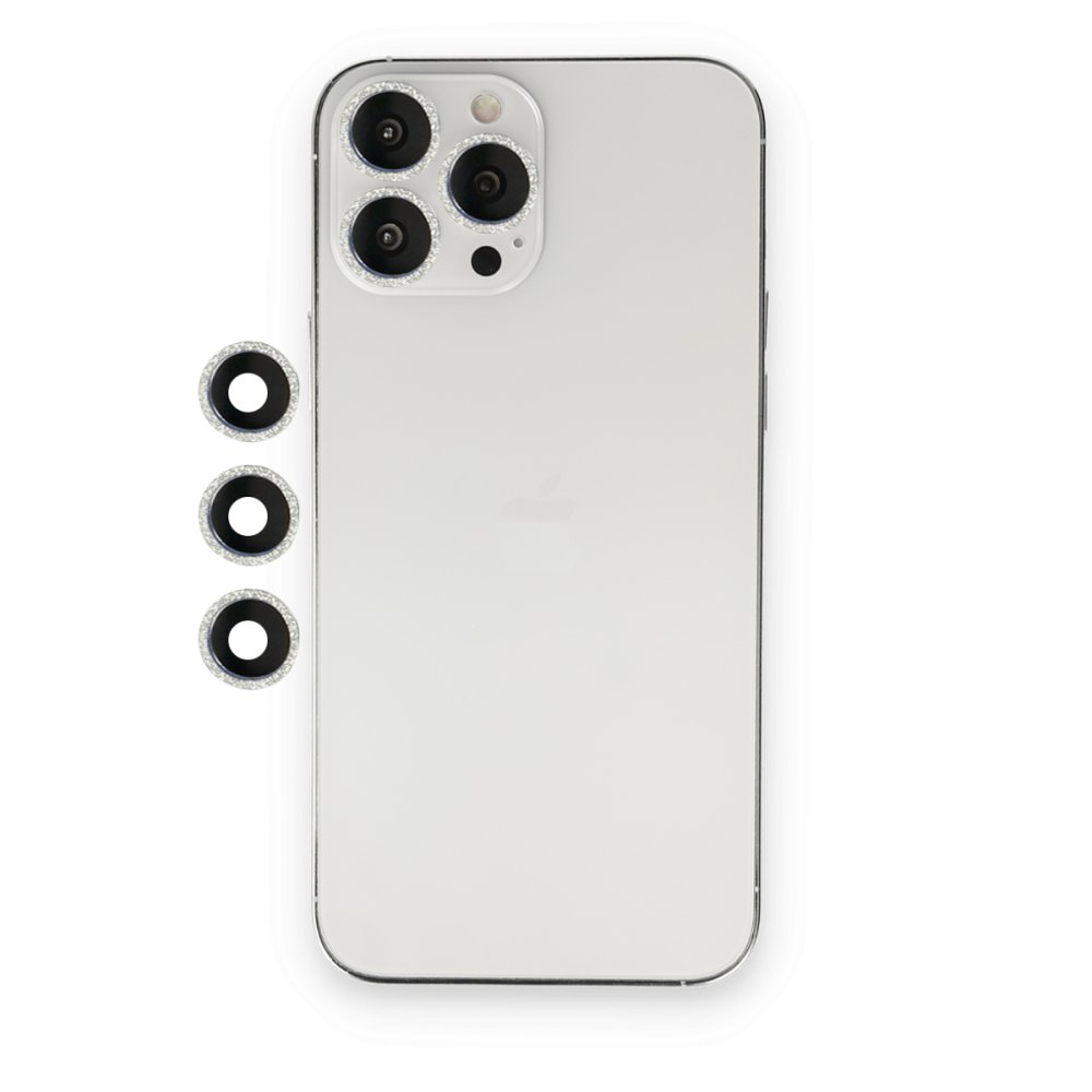  iPhone 13 Pro Max Shine Kamera Lens - Gümüş