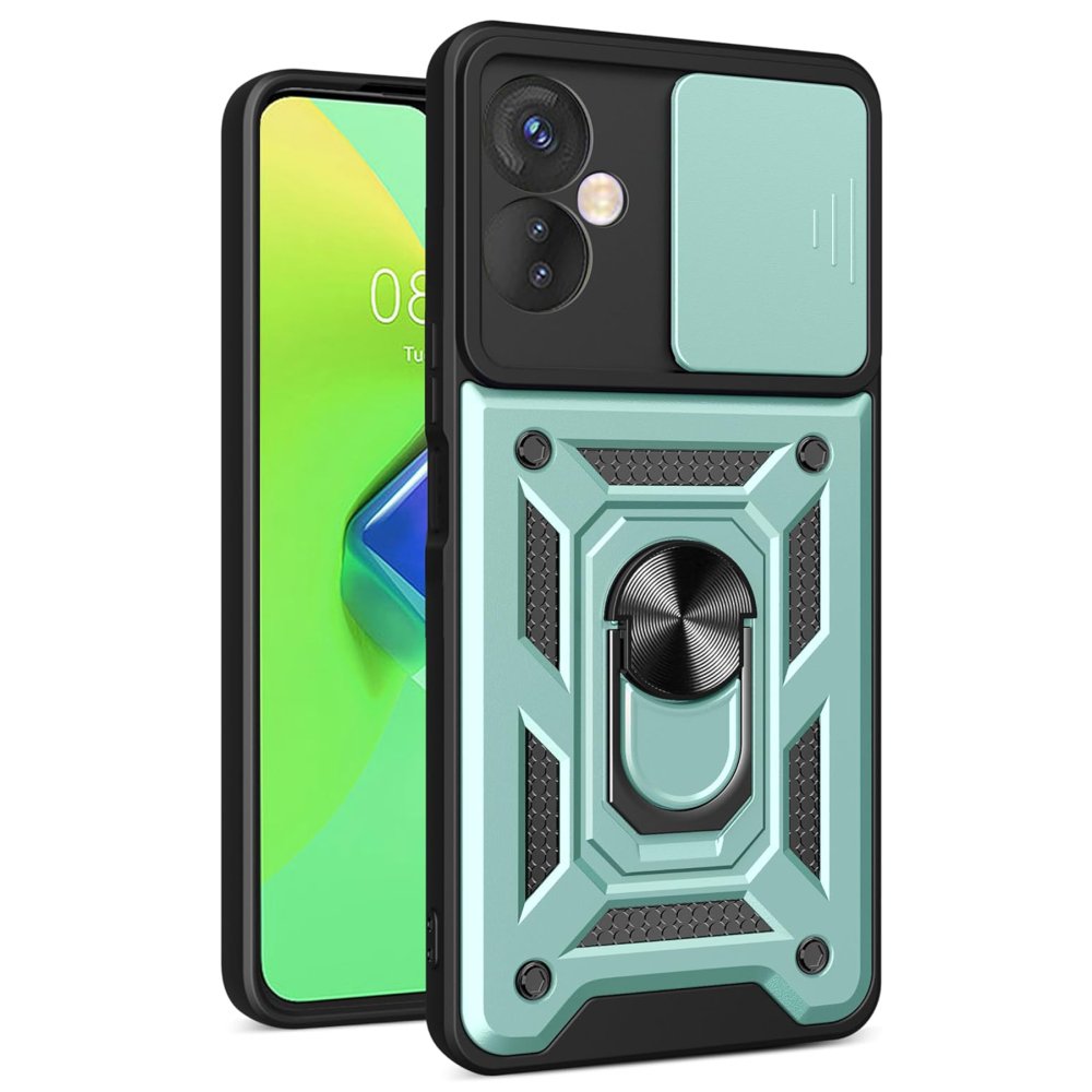 İnfinix Hot 30 4G Kılıf Pars Lens Yüzüklü Silikon - Yeşil İnfinix Hot 30 4G Kılıf Pars Lens Yüzüklü Silikon - Yeşil