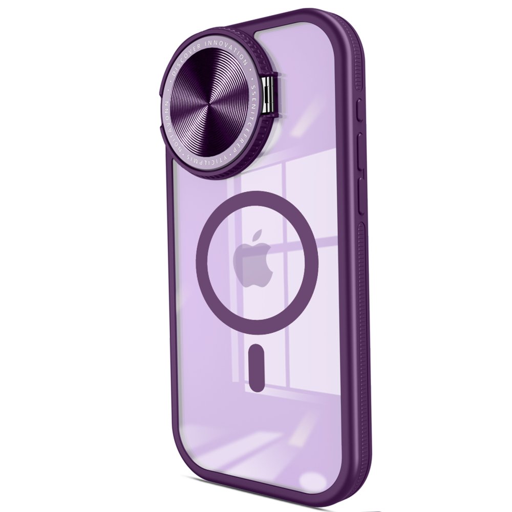  iPhone 11 Kılıf Teleskop Lens Magsafe Silikon Kapak - Derin Mor