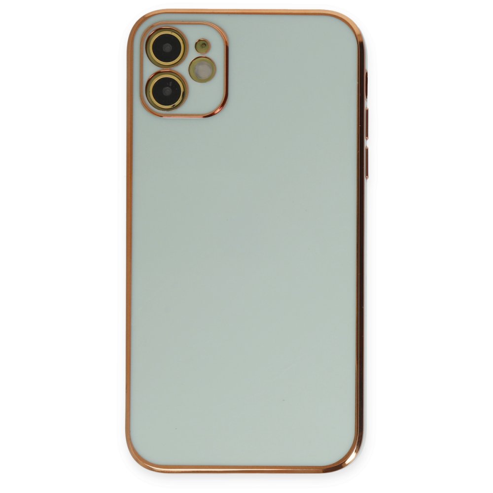  iPhone 12 Kılıf Volet Silikon - Açık Yeşil
