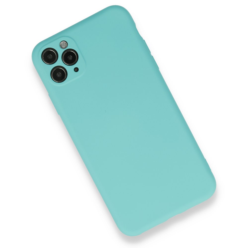 iPhone 11 Pro Max Kılıf Nano içi Kadife Silikon - Turkuaz iPhone 11 Pro Max Kılıf Nano içi Kadife Silikon - Turkuaz