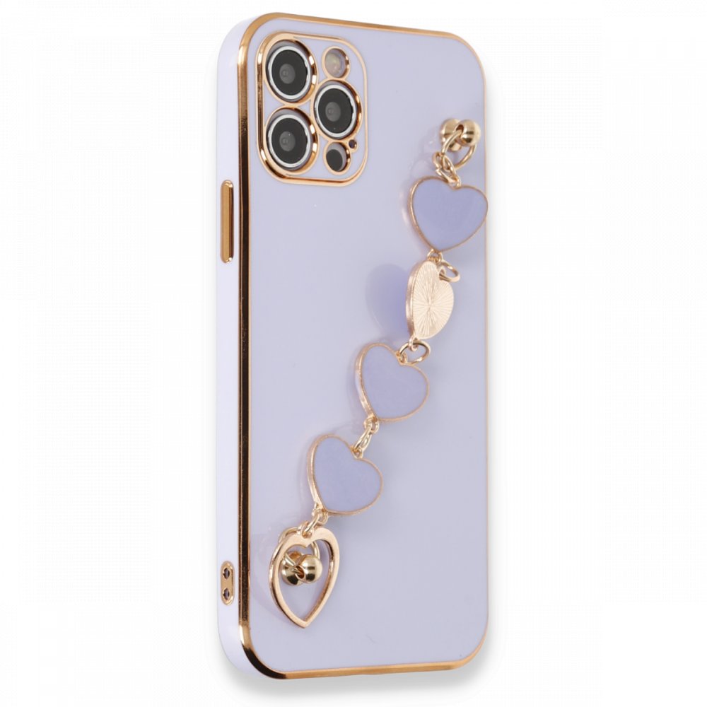  iPhone 12 Pro Kılıf Esila Silikon - Lila