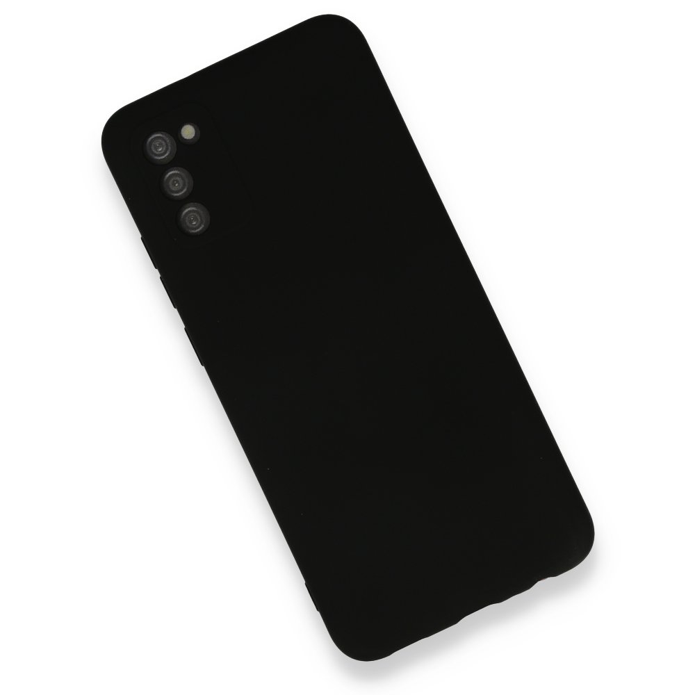  Samsung Galaxy A03S Kılıf Nano içi Kadife Silikon - Siyah