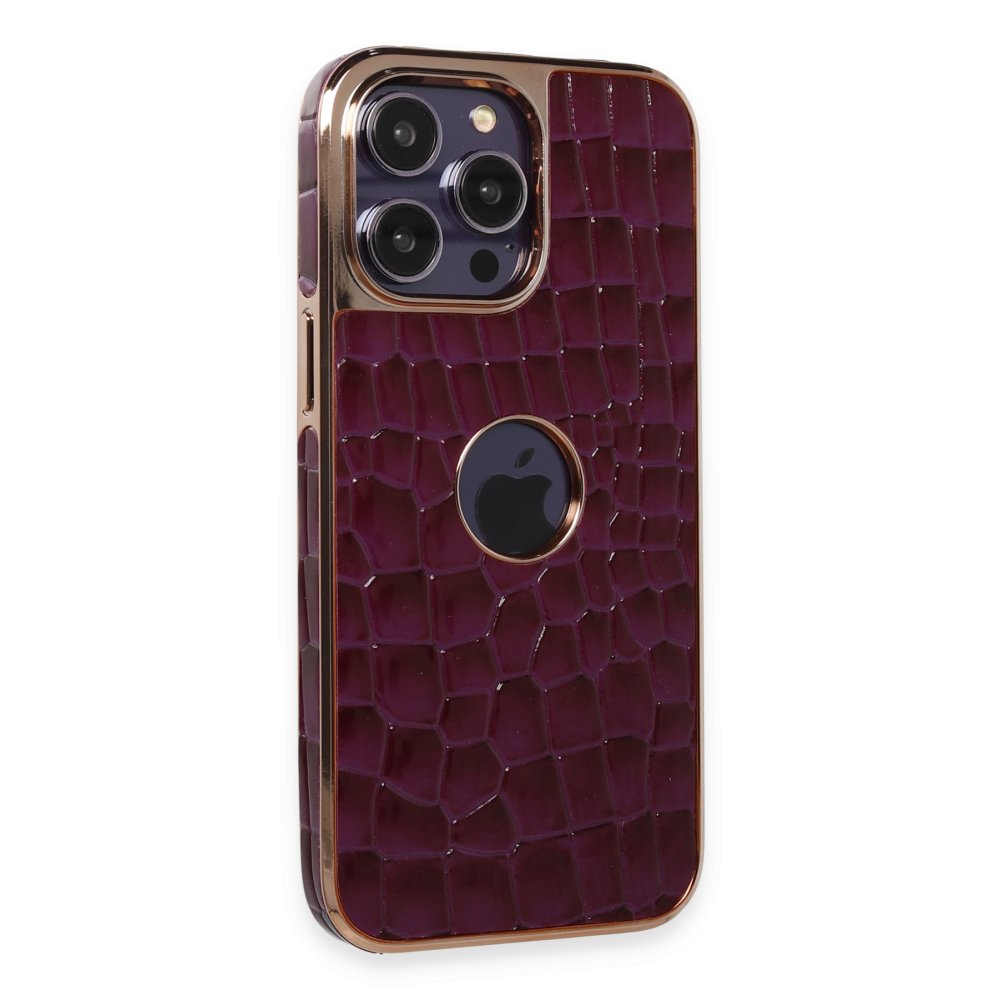  iPhone 14 Pro Max Kılıf Snake Kapak - Derin Mor