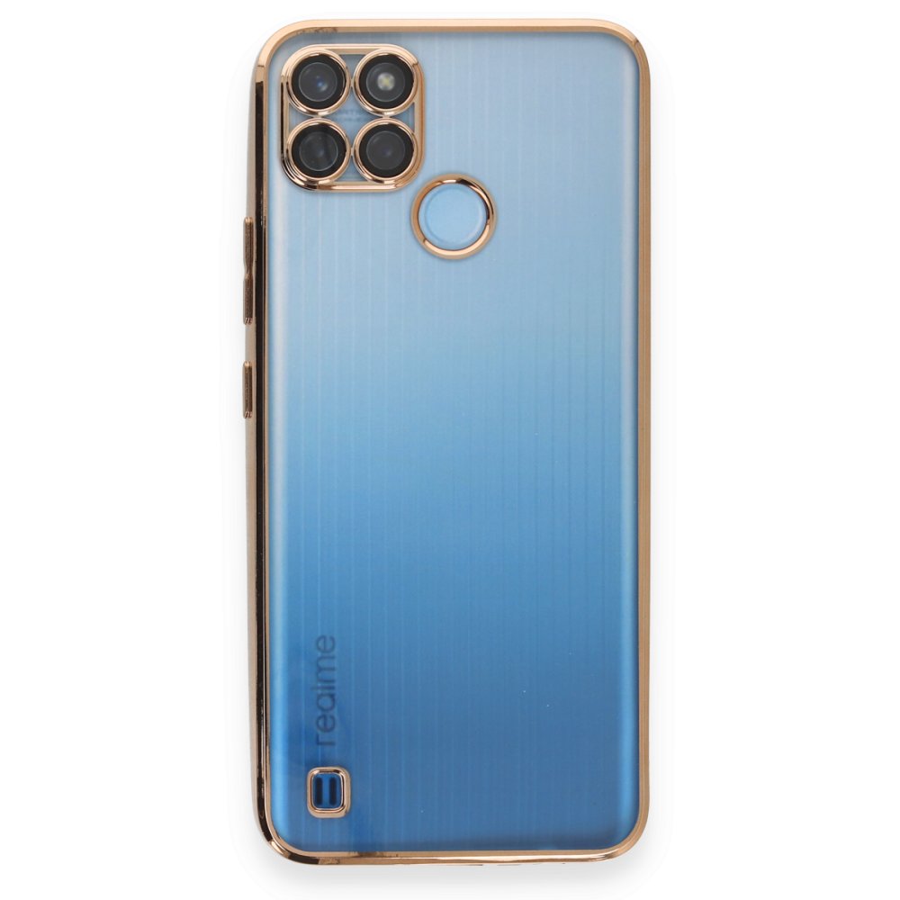  Realme C21Y Kılıf Razer Lensli Silikon - Gold