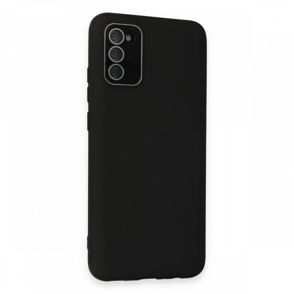  Samsung Galaxy A02S Kılıf Lansman Glass Kapak - Siyah