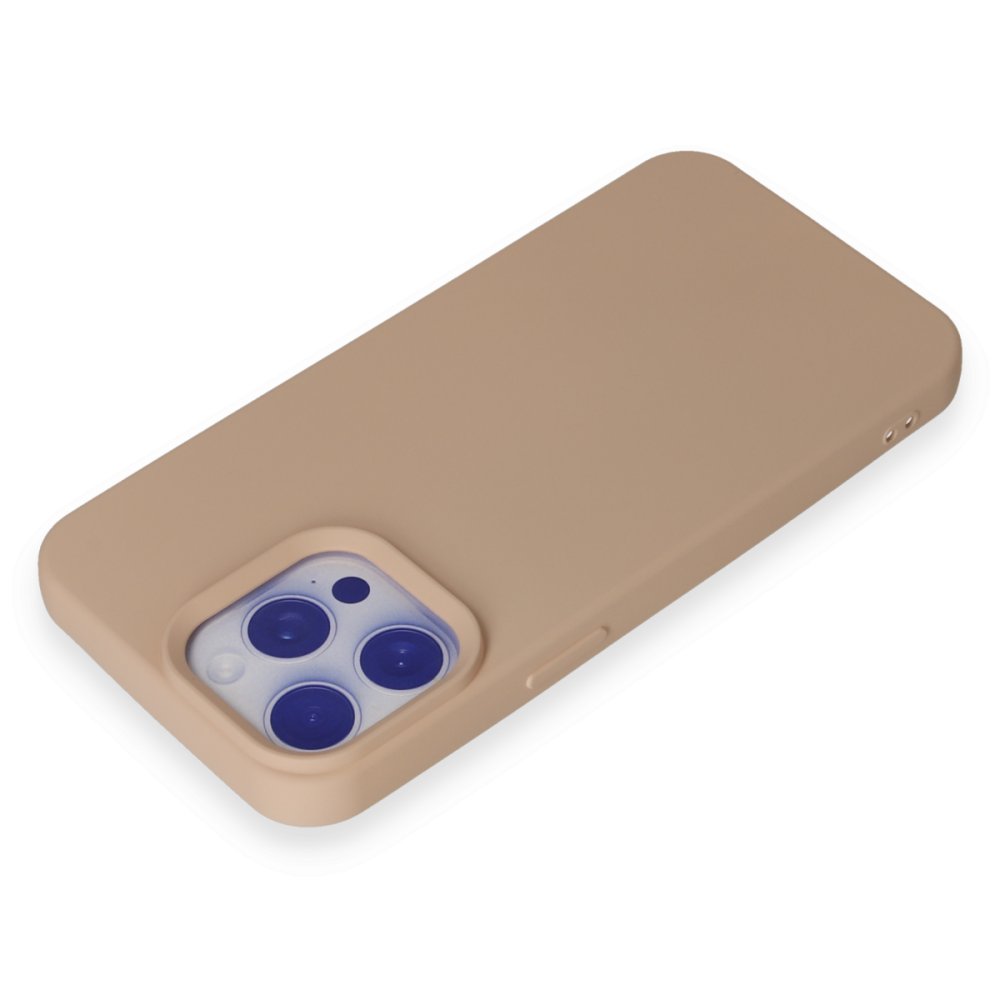 iPhone 15 Pro Max Kılıf Nano içi Kadife Silikon - Pudra iPhone 15 Pro Max Kılıf Nano içi Kadife Silikon - Pudra
