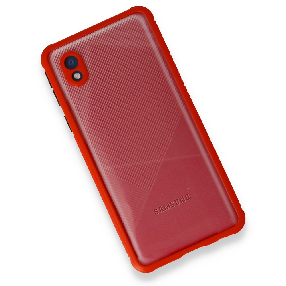 Samsung Galaxy A01 Core Kılıf Miami Şeffaf Silikon - Kırmızı Samsung Galaxy A01 Core Kılıf Miami Şeffaf Silikon - Kırmızı