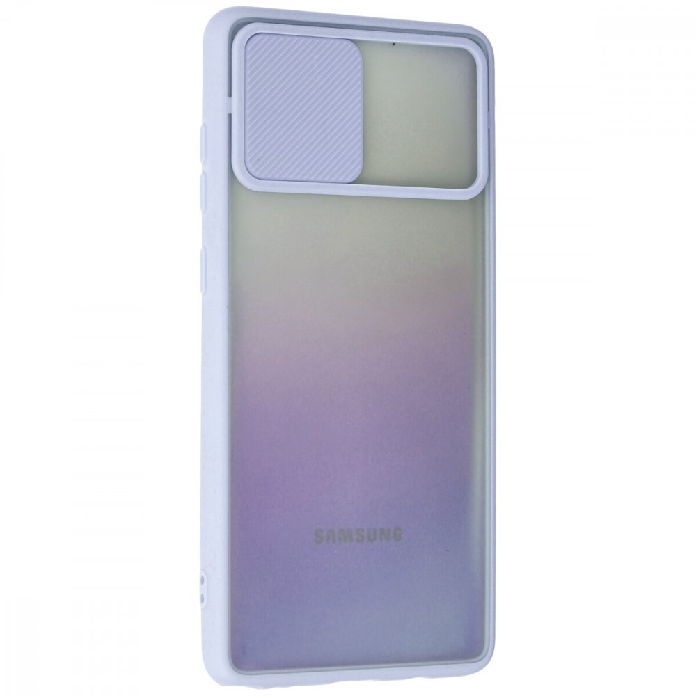  Samsung Galaxy A81 / Note 10 Lite Kılıf Palm Buzlu Kamera Sürgülü Silikon - Lila