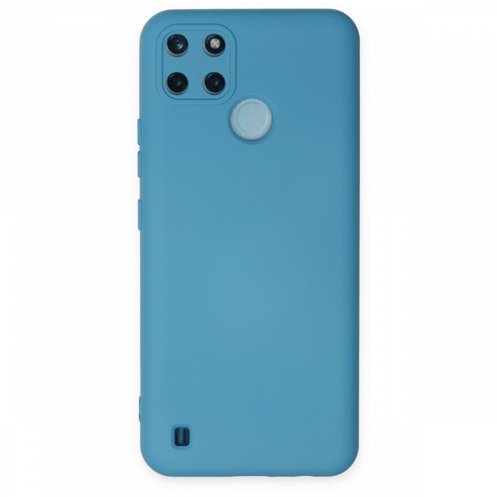  Realme C21Y Kılıf Nano içi Kadife Silikon - Mavi